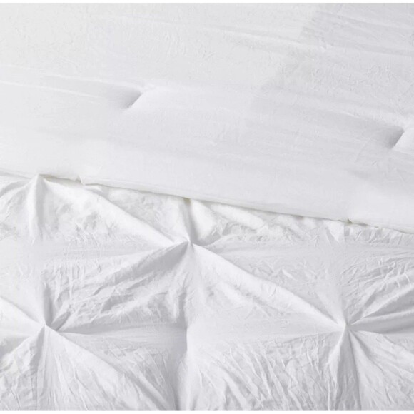 8pc Queen Pinch Pleat Comforter Set White - Threshold - Picture 4 of 9